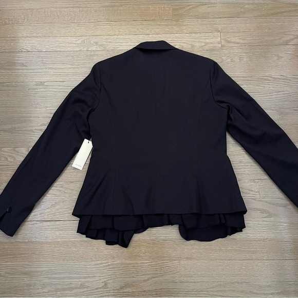 NWT ecru Women's Black Blazer Jacket with Georgette Under Layer Size 4 - Picture 5 of 8